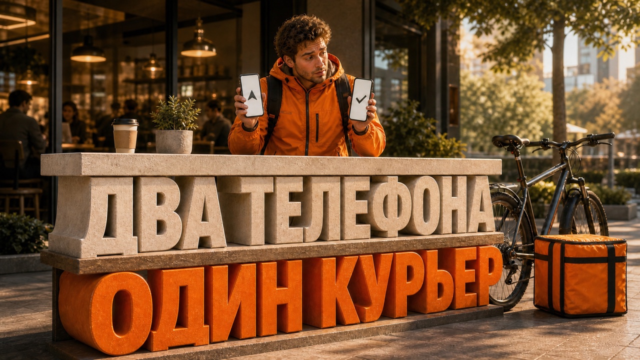 У курьера два телефона. На каком из них ваш заказ?