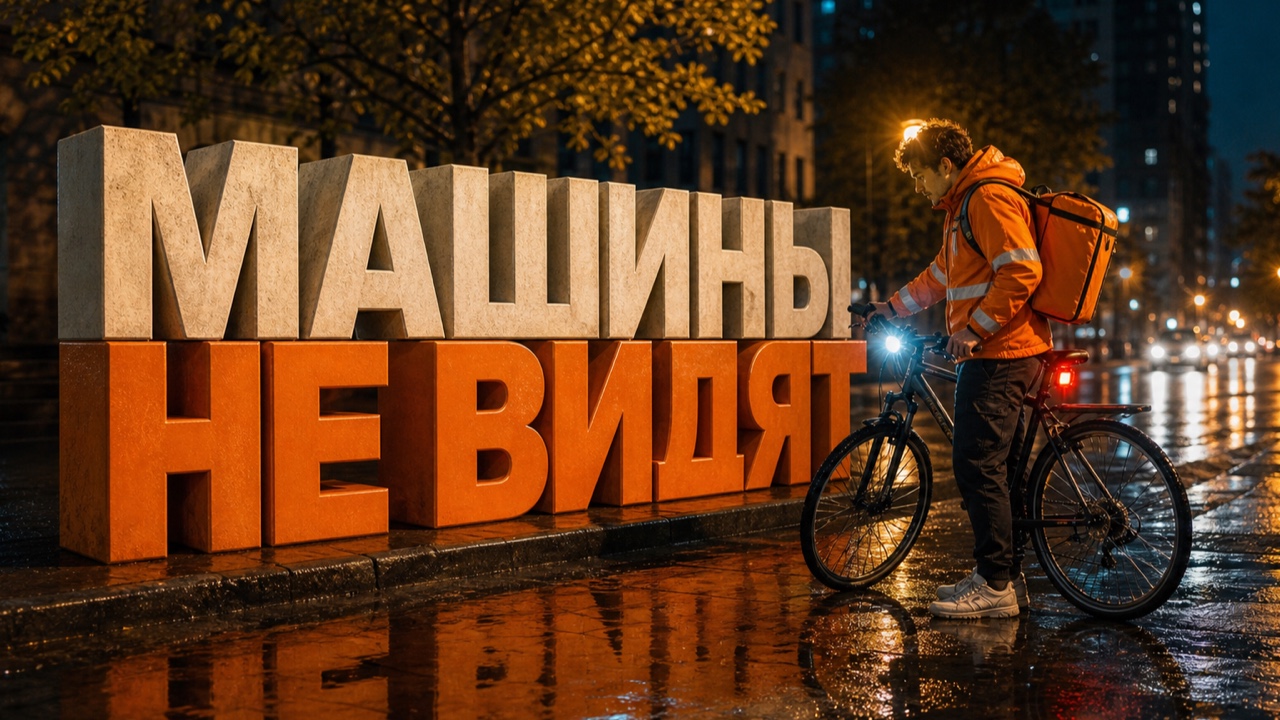Велокурьер ночью: какой свет и отражатели нужны