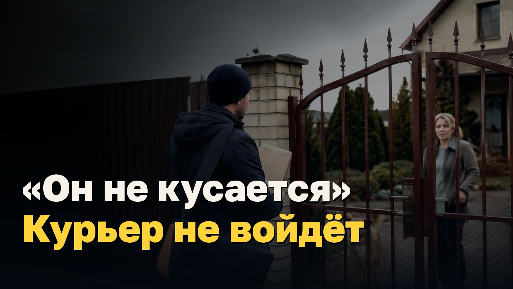 «Он не кусается». Курьер остаётся за калиткой