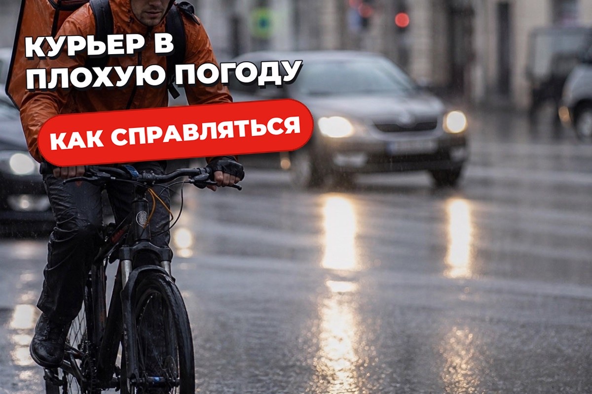 Работа курьером зимой, в дождь и жару: как справляться